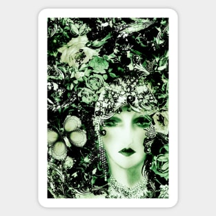 ART DECO FLAPPER COLLAGE POSTER PRINT Sticker